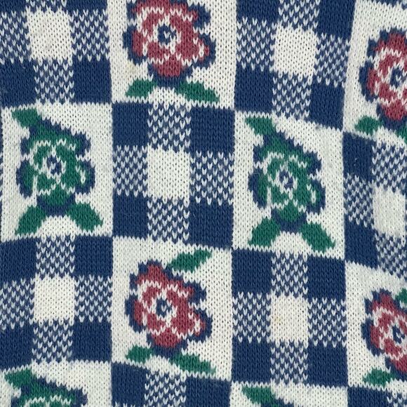 Vintage 80s Cape Cod Petites Size Medium Collared Cottage Pullover Sweater - Picture 4 of 7